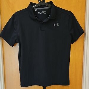 Under Armour Kid's Black Polo Shirt